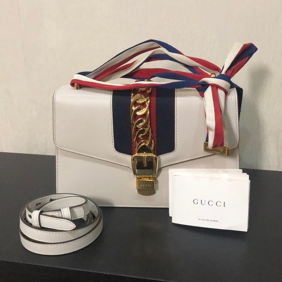 💯 GUCCI SYLVIE CROSSBODY MEDIUM $2750 - Picture 2 of 8